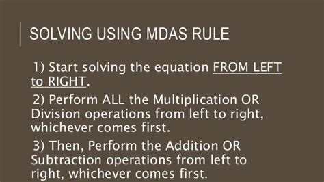 how to solve mdas rule|Quarter 1 .